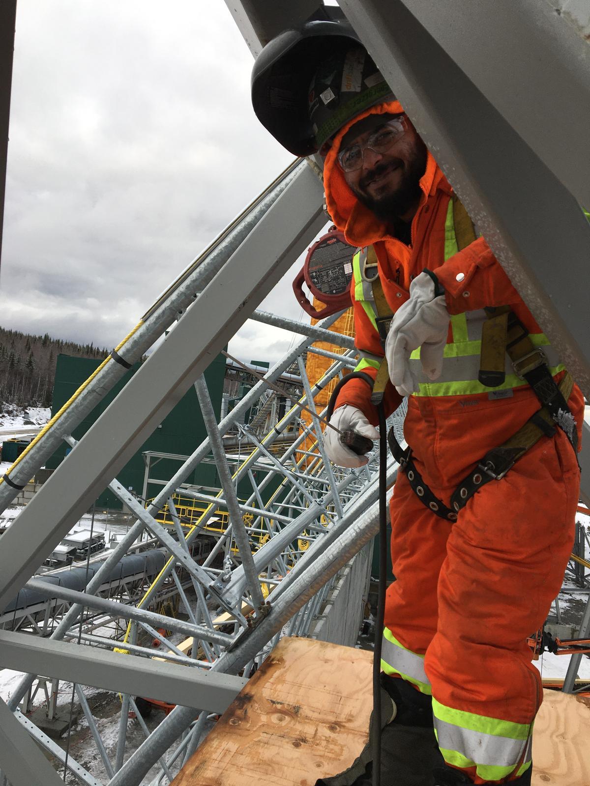 Soudeur MBK en intervention sur chantier